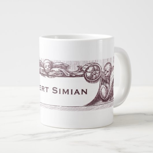 アンティークザエレガントルがあなたの名前を持つ ジャンボコーヒーマグカップ (正面右)