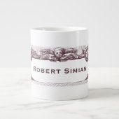 アンティークザエレガントルがあなたの名前を持つ ジャンボコーヒーマグカップ (正面)