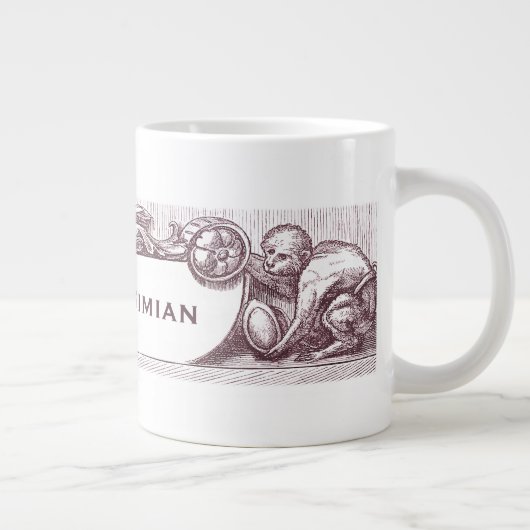 アンティークザエレガントルがあなたの名前を持つ ジャンボコーヒーマグカップ (右)