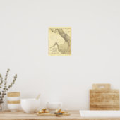 アンティークシアトルハーバーアンドプゲットサウンドの地図 ポスター (キッチン)