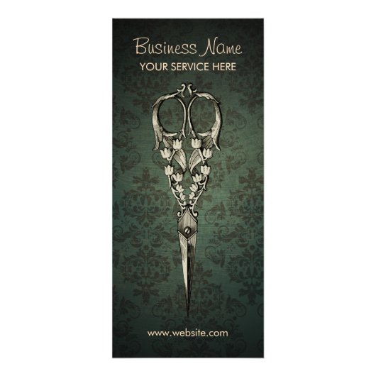 アンティークシザーダエレガントマスクヘアサロン ラックカード (正面)