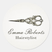 アンティークシザーヴィンテージヘアサロン ラウンドシール (正面)