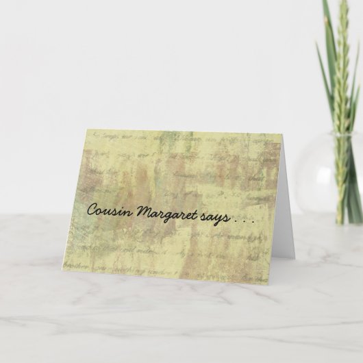 アンティークシャビーファミリー懇親会招待状 招待状 (正面)