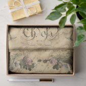 アンティークシャンパンアドビッズ&花模様デクページ 薄葉紙 (ギフト)