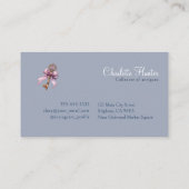 アンティークショップエレガント、ヴィンテージブラス鍵ピンクボウ 名刺 (裏面)