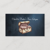 アンティークショップエレガント、ヴィンテージ装飾古いトランク 名刺 (正面)