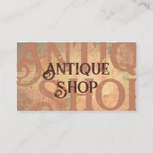 アンティークショップトレジャーヴィンテージ高齢者バラ 名刺 (正面)