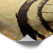 アンティークショップヴィンテージ復旧フローラ自転車 ポスター (角)