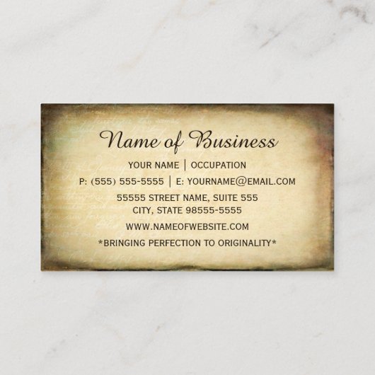 アンティークショップヴィンテージ復旧フローラ自転車 名刺 (裏面)