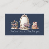 アンティークショップ、エレガントヴィンテージ鏡、鳥かご 名刺 (正面)