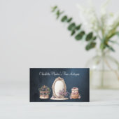 アンティークショップ、エレガントヴィンテージ鏡、鳥かご 名刺 (スタンド正面)