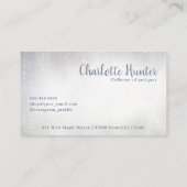 アンティークショップ、ヴィンテージ古シャンデリア金ゴールドと青 名刺 (裏面)