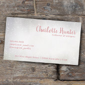 アンティークショップ、ヴィンテージ古茶ポット金ゴールドピンクのバラ 名刺