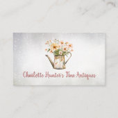 アンティークショップ、ヴィンテージ水やりできるワイルドフラワー 名刺 (正面)