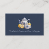 アンティークショップChinoiserie blue teapotレモン 名刺 (正面)
