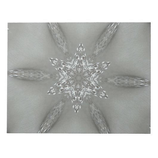 アンティークシルバーグレイ装飾カレイドスペクタクル ノートパッド (正面)