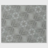 アンティークシルバーグレイ装飾カレイドスペクタクル ラッピングペーパー (フラット)