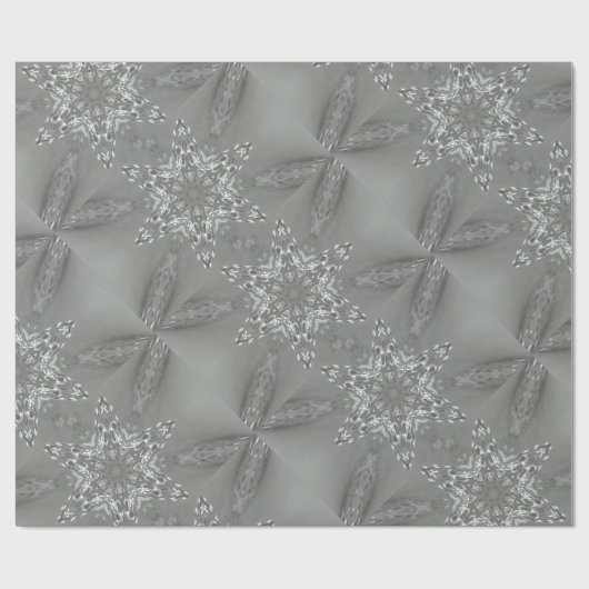 アンティークシルバーグレイ装飾カレイドスペクタクル ラッピングペーパー (フラット)