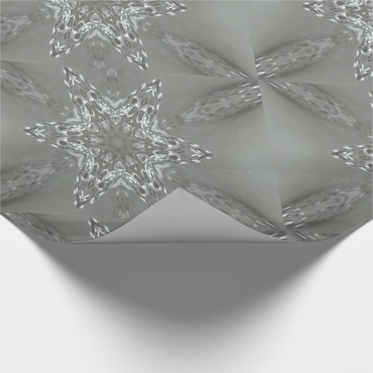 アンティークシルバーグレイ装飾カレイドスペクタクル ラッピングペーパー (角)