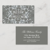 アンティークシルバーグレイ装飾カレイドスペクタクル 名刺 (正面/裏面)