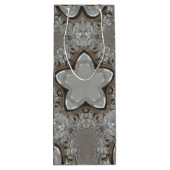 アンティークシルバーグレークリスマススターシックワインバッグ ワインギフトバッグ (裏面)