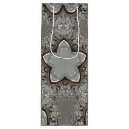 アンティークシルバーグレークリスマススターシックワインバッグ ワインギフトバッグ