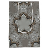 アンティークシルバーグレークリスマススターシック抱き枕 ミディアムペーパーバッグ (裏面)