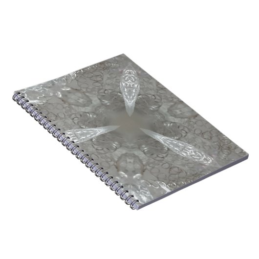 アンティークシルバーグレー装飾カレイドスコープ ノートブック (右側)