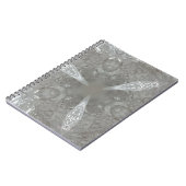 アンティークシルバーグレー装飾カレイドスコープ ノートブック (左側)