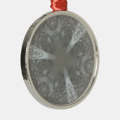 アンティークシルバーグレー装飾カレイドスコープ メタルオーナメント (右)