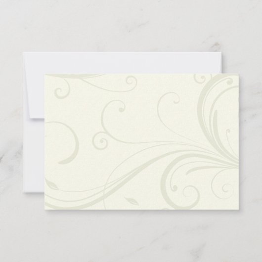 アンティークシルバーゴールドケルトノットウェディング返信カード 出欠カード (裏面)