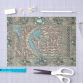 アンティークシルバーターコイズ宝石出生シーン 薄葉紙 (クラフト)