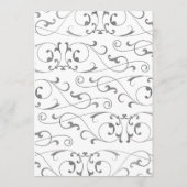 アンティークシルバー結婚フローリッシュのディナーメニュー メニュー (裏面)