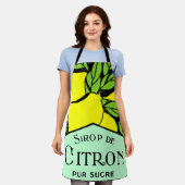 アンティークシロップ・デ・シトロン・レモン広告ズのポスター エプロン (着用した状態)