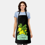 アンティークシロップ・デ・シトロン・レモン広告ズのポスター エプロン (着用した状態)
