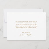 アンティークシンプル金ゴールドモノグラムエレガントウェディング サンキューカード (裏面)