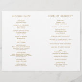 アンティークシンプル金ゴールドモノグラム結婚式 プログラム (裏面)