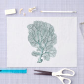 アンティークシーコーラルイラストレーション 薄葉紙 (クラフト)