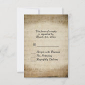 アンティークシート音楽RSVP 出欠カード (正面)