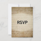 アンティークシート音楽RSVP 出欠カード (裏面)