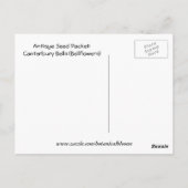 アンティークシードパケットカンタベリーベル ポストカード (裏面)