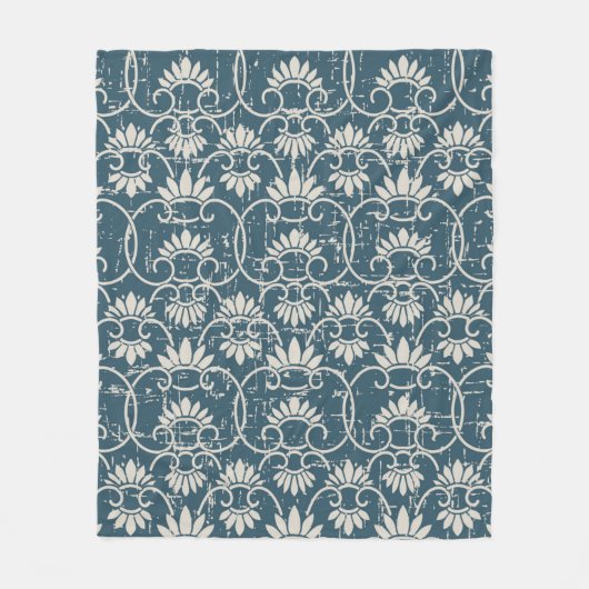 アンティークシームレ擦り切れたスレトロアウト背景C フリースブランケット (正面)