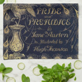 アンティークジェーンオースティンプライドと偏見ピーコック キッチンタオル (折り畳み)