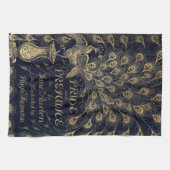 アンティークジェーンオースティンプライドと偏見ピーコック キッチンタオル (横)