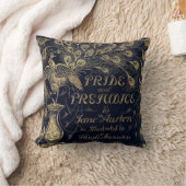 アンティークジェーンオースティンプライドと偏見ピーコック クッション (ブランケット)