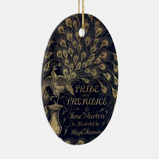 アンティークジェーンオースティンプライドと偏見ピーコック セラミックオーナメント (右)