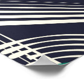 アンティークジオメトリックオーナメントスタイリッシュ、テクスチャ ポスター (角)