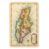 アンティークジャマイカの地図1758 マグネット (縦)