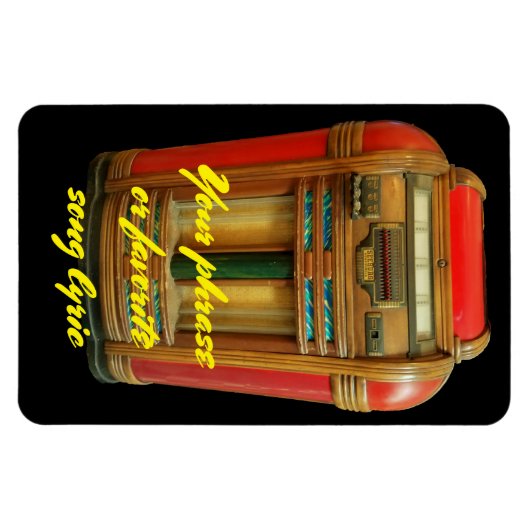 アンティークジュークボックスとフレーズ マグネット (横)