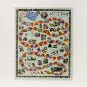 アンティークジョージワシントンスネークボードゲームプリント ジグソーパズル (縦)